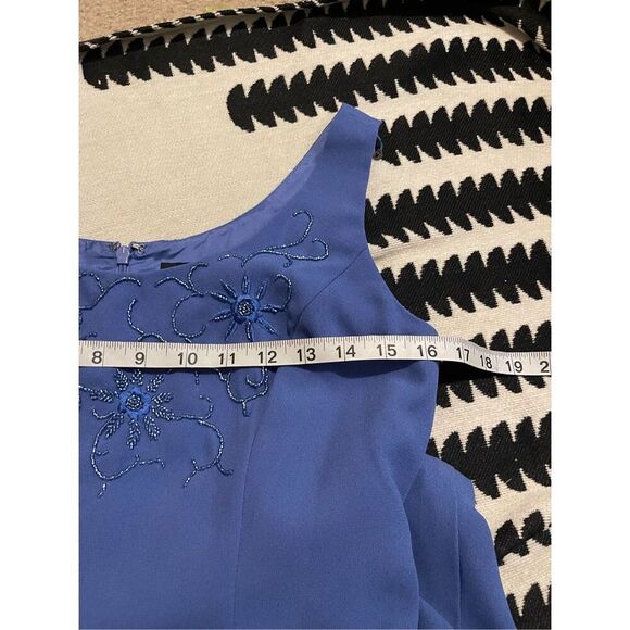 Vintage Rimini beaded maxi sheath 90s party evening gown size 4 - Picture 7 of 9